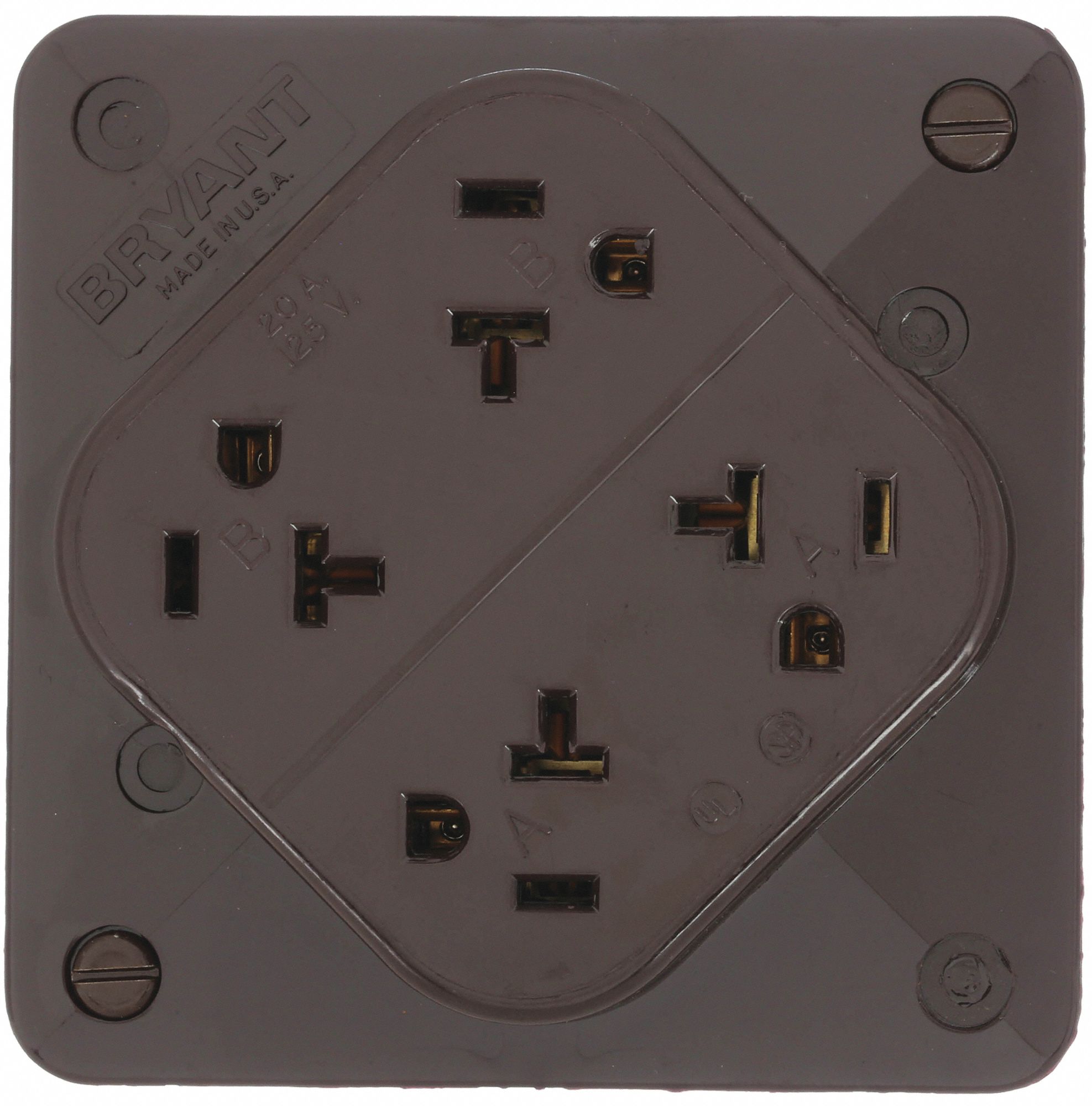 Quad, 520R, Receptacle 52HC4421254B Grainger