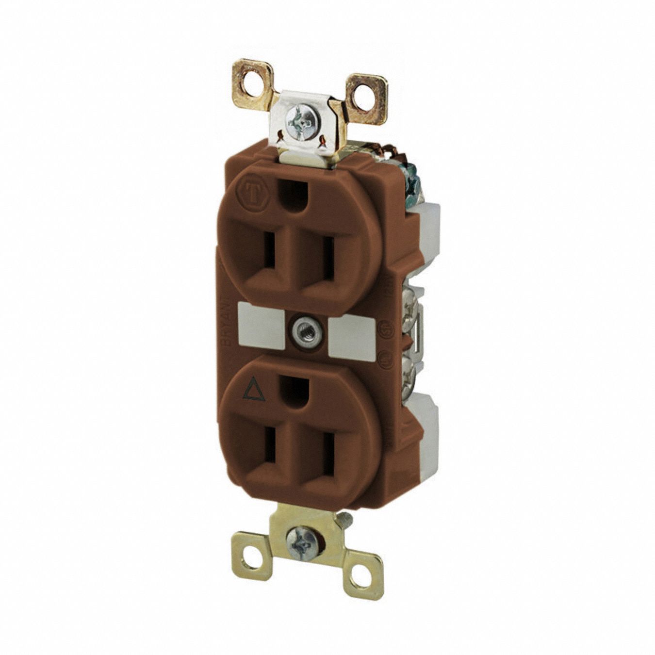 RECEPTACLE,BROWN,15 A,ISOLATED GROUND