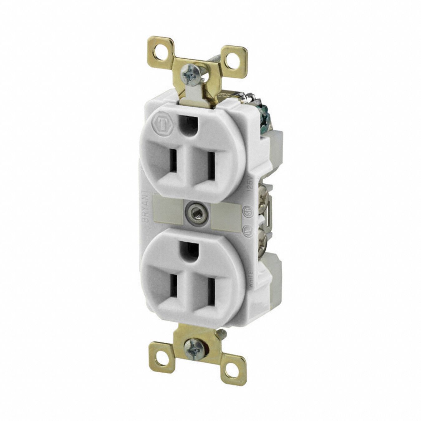 RECEPTACLE,WHITE,15 A,DUPLEX OUTLET