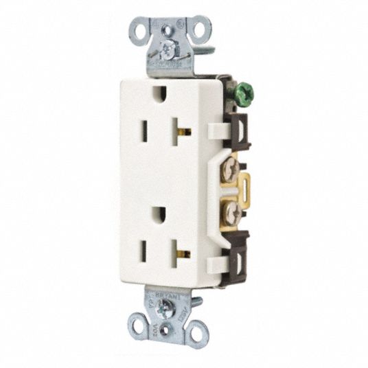 Decorator Duplex, White, Receptacle - 52HE14|DRS20WHI - Grainger