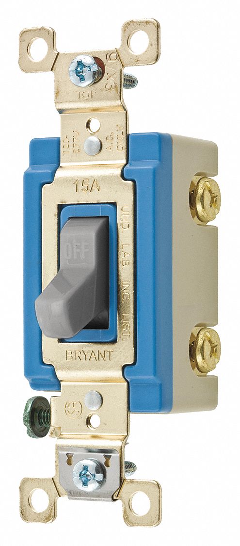 WALL SWITCH,15A,GRAY,2-POLE TYPE,TOGGLE