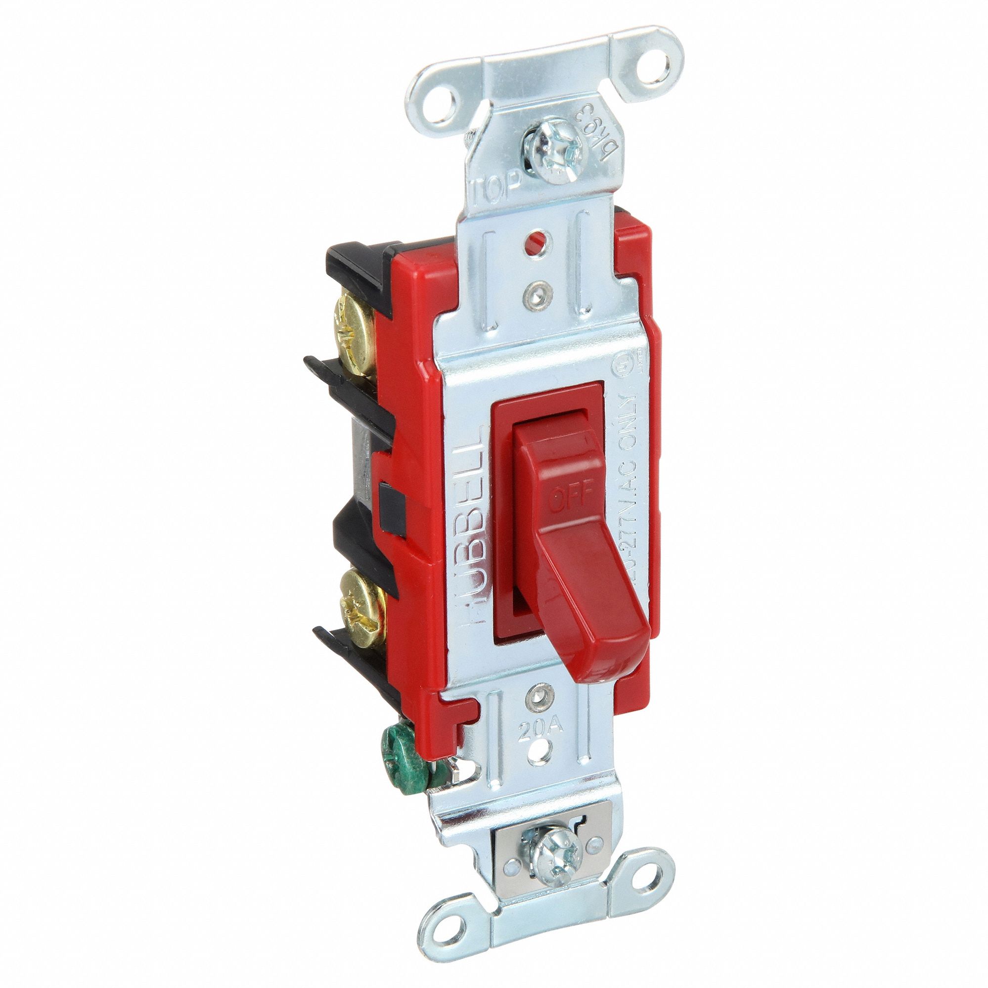 Toggle Switch, Double Pole, Wall Switch 52HE654902BRED Grainger