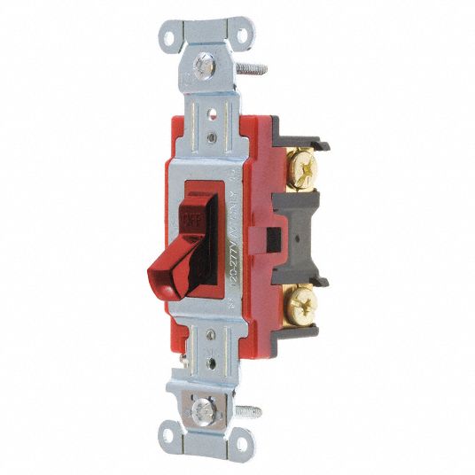 Toggle Switch, Double Pole, Wall Switch 52HE654902BRED Grainger
