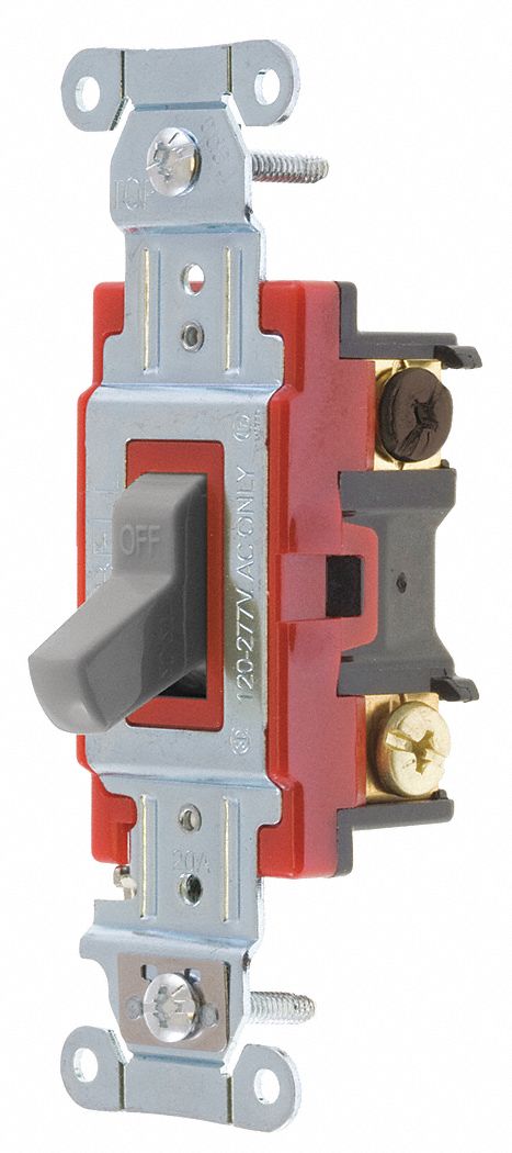 WALL SWITCH,20A,GRAY,4-WAY TYPE,TOGGLE