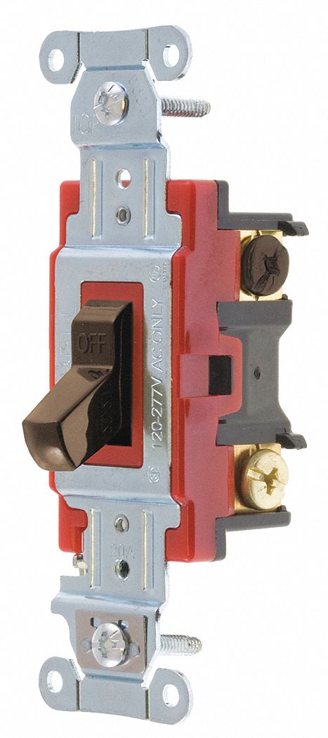 WALL SWITCH,20A,BROWN,4-WAY TYPE,TOGGLE