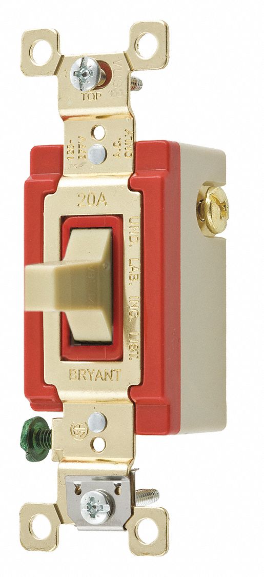 Bryant Wall Switch 1 Pole Momentary Toggle 52he814921i Grainger