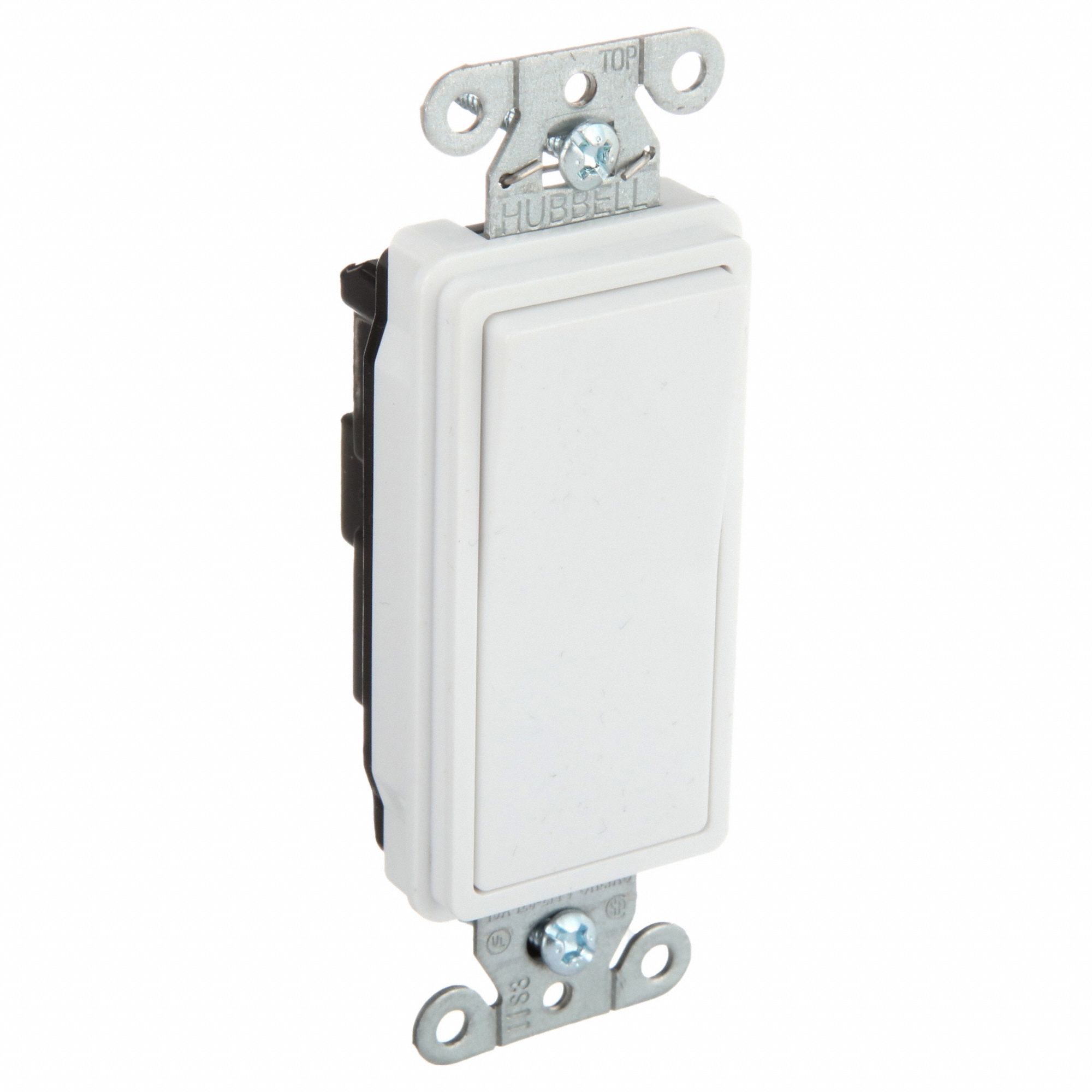 Rocker Switch, Single Pole, Wall Switch - 52HE84|9801W - Grainger