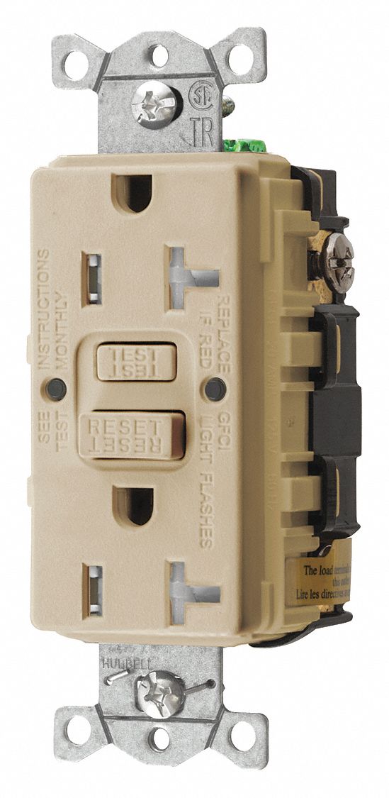 Duplex 5 20R GFCI Receptacle 52HF40 GFTRST20I3 Grainger   52HF40 AS01