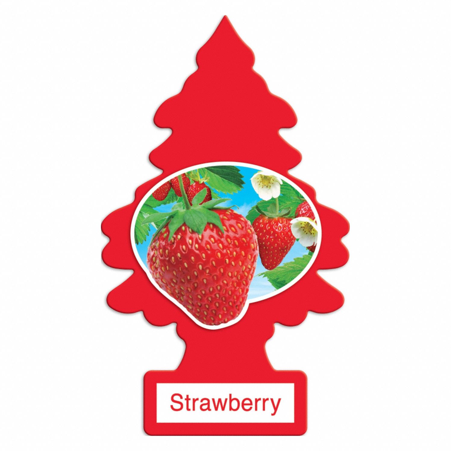 Air Freshener: Strawberry, Red, Card with String Air Freshener