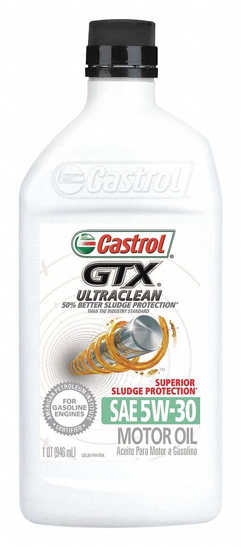 Engine Oil: 1 qt Size, Bottle, 5W-30, Amber, Synthetic Blend