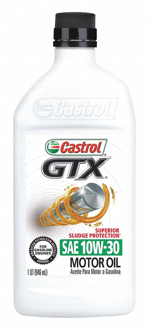 CASTROL Conventional, Engine Oil, 1 qt, 10W30, For Use With Automotive