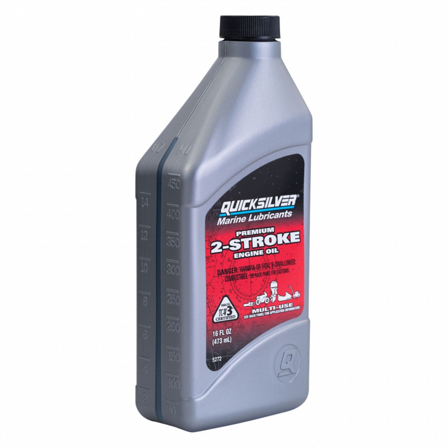 2-Cycle Engine Oil: 16 oz Size, Bottle, Not Specified, Amber, Conventional