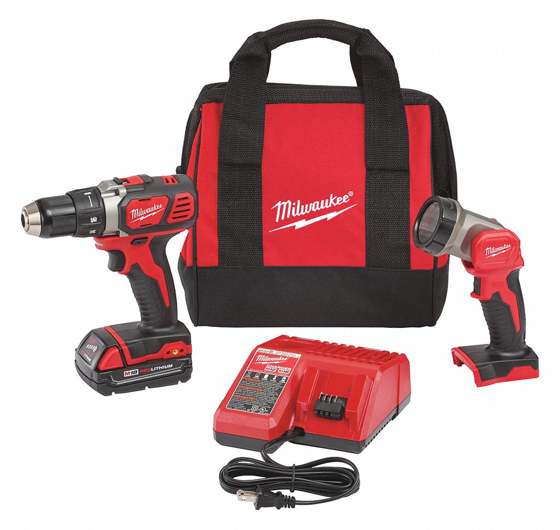 M18, Cordless Combination Kit, 18.0 Voltage, Number of Tools 2 - Grainger