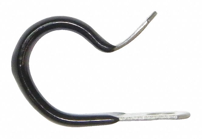 Hanger Clamp: Hanger Clamp, Steel, 3/8 in Overall Lg, Hex Bolt, A/C Hose/Fuel Hose, 10 PK