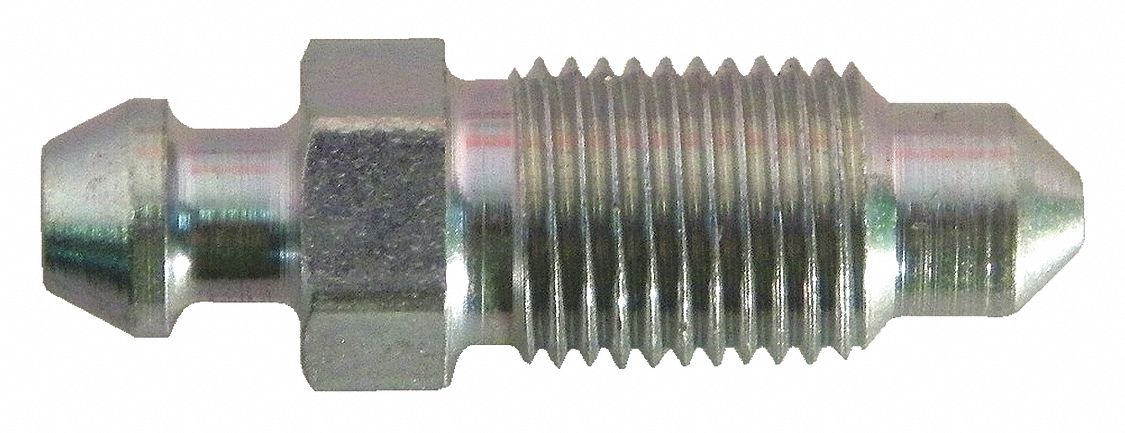 Brake Bleeder Screw: Brake Bleeder Screw, M10-1.0 Thread Size, Steel, 5 Pieces, 5 PK