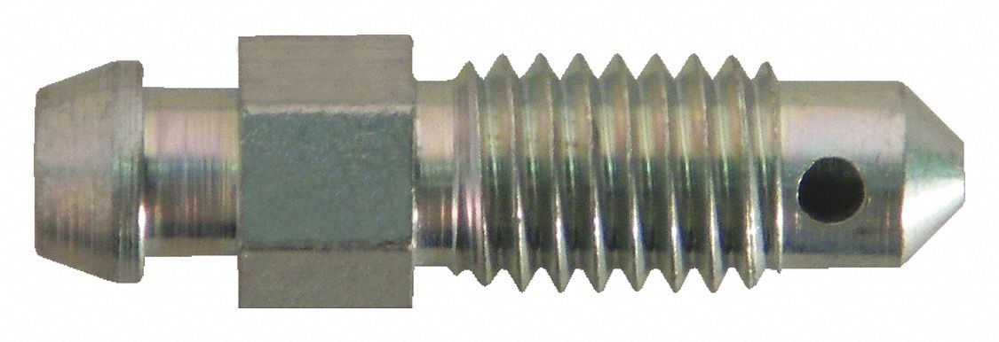Brake Bleeder Screw: Brake Bleeder Screw, M8-1.2 Thread Size, Steel, 5 Pieces, 5 PK