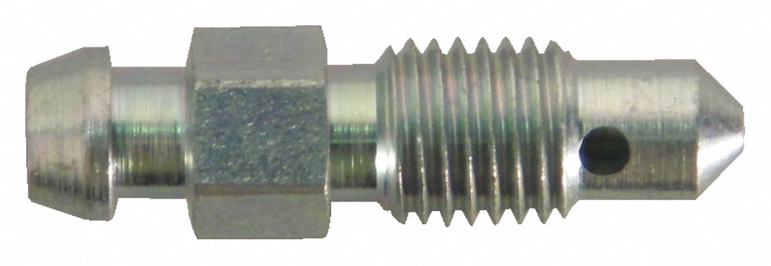 Brake Bleeder Screw: Brake Bleeder Screw, M8-1.0 Thread Size, Steel, 5 Pieces, 5 PK
