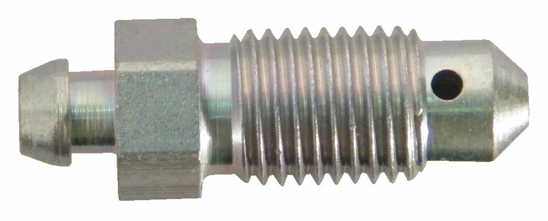 Brake Bleeder Screw: Brake Bleeder Screw, 7/16"-20 Thread Size, Steel, 5 Pieces, 5 PK