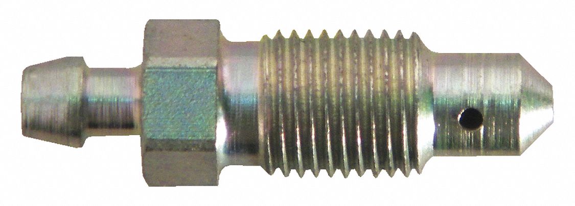 Brake Bleeder Screw: Brake Bleeder Screw, M10-1.0 Thread Size, Steel, 5 Pieces, 5 PK