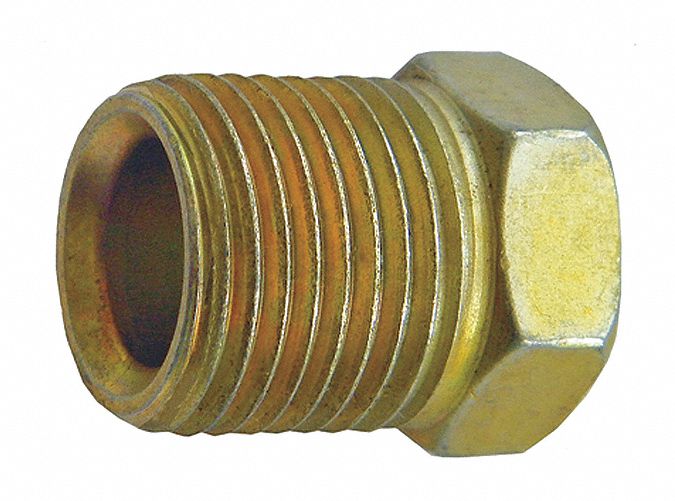 SUR&R Inverted Flare Nut Line Nuts, Steel, 65° to 350°F, 52HJ26