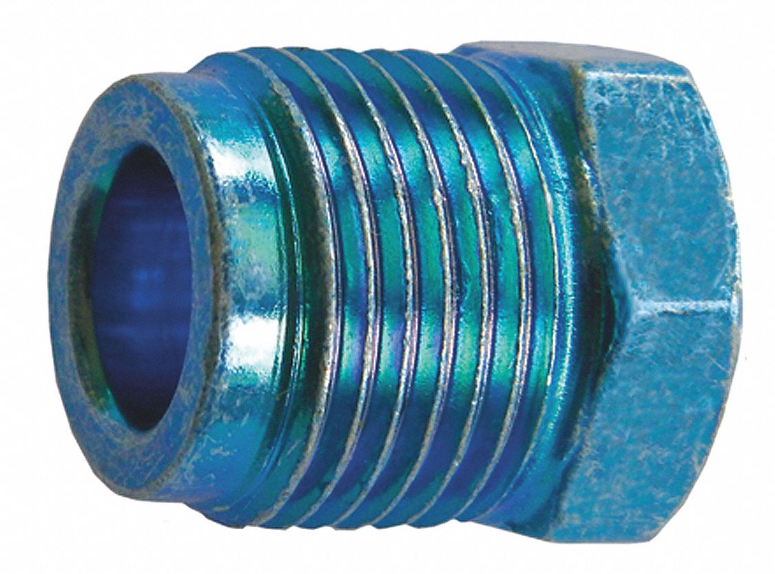 SUR&R Bubble Flare Nut Line Nuts, Steel, 65° to 350°F, 52HJ26