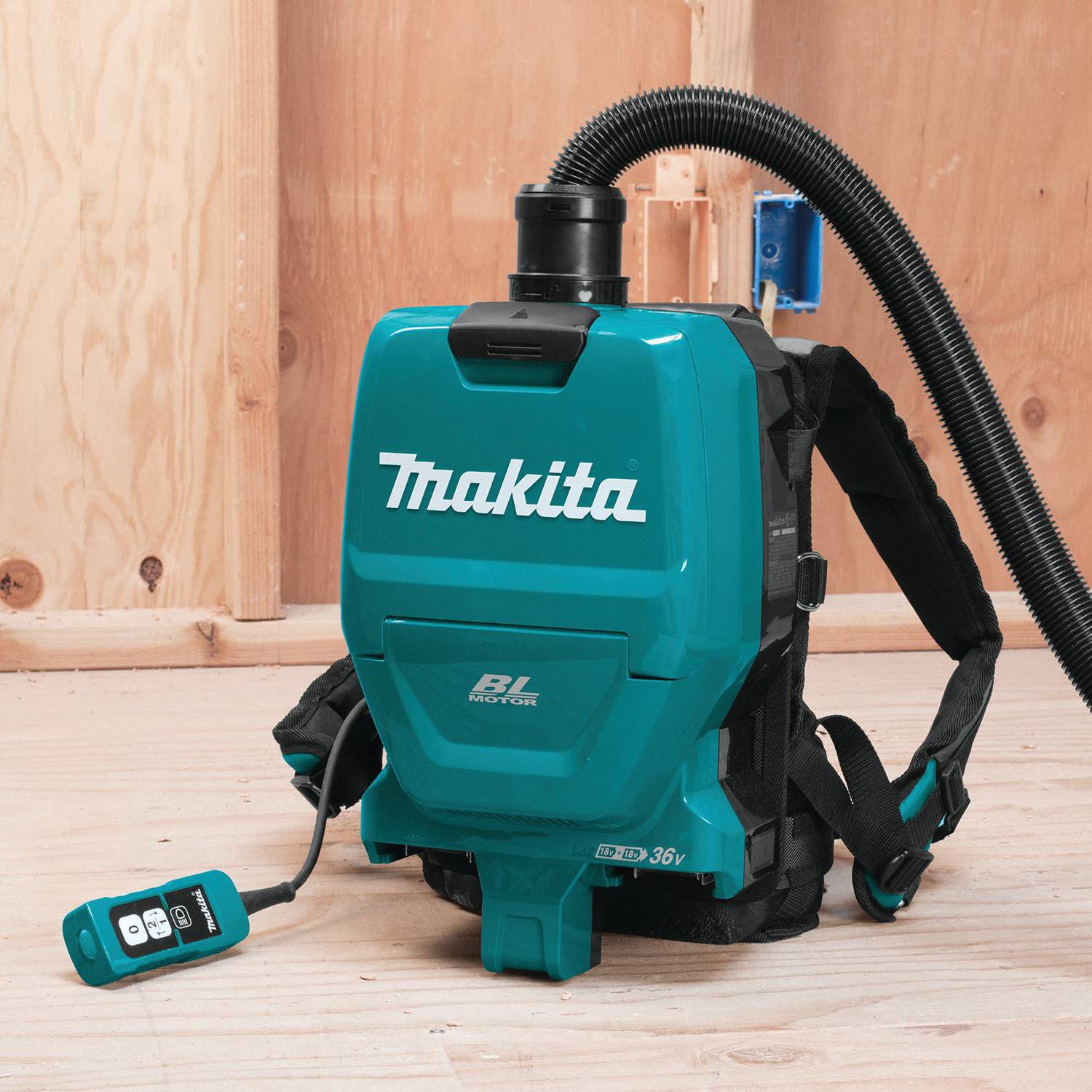 MAKITA Cordless Backpack Vacuum, 53 cfm, HEPA Vacuum Filtration Type, 1 ...