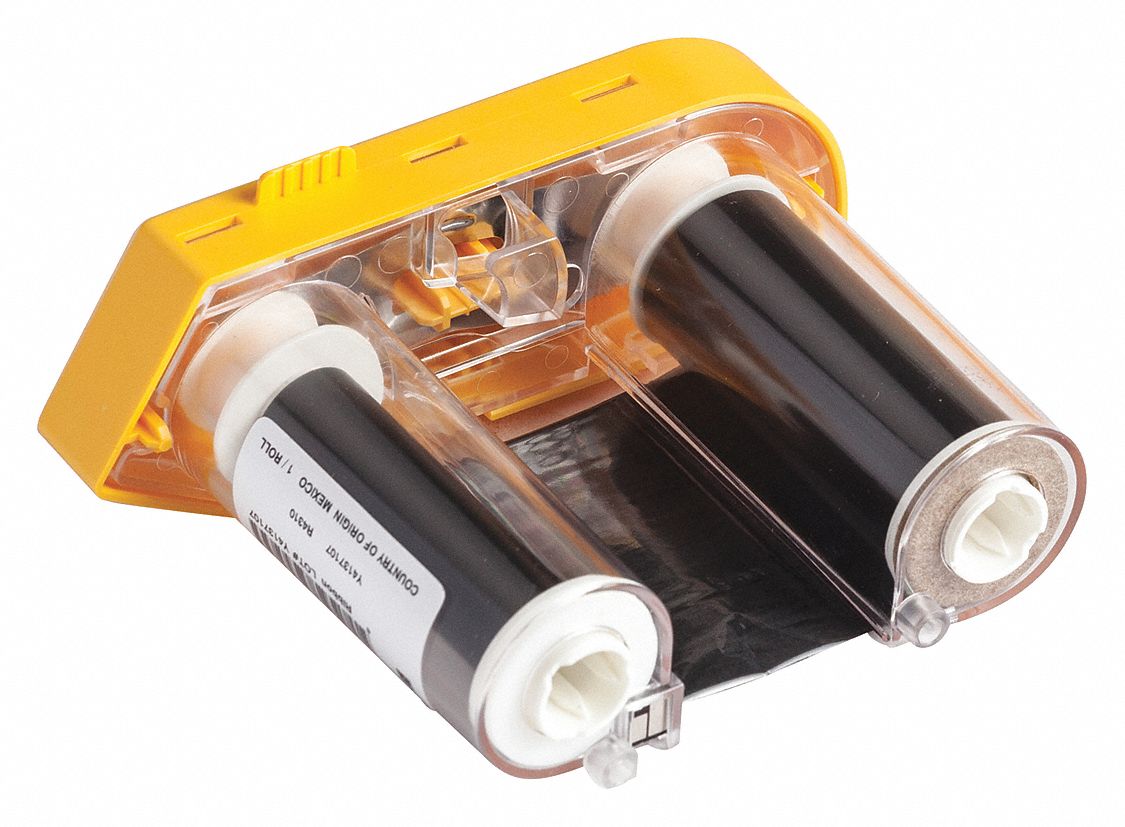 Single-Color Printer Ribbon: 2 in x 75 ft, Black, Wax/Resin, R4300
