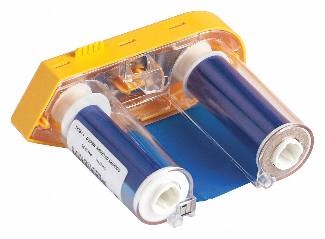 Single-Color Printer Ribbon: 2 in x 75 ft, Blue, Resin, R4400