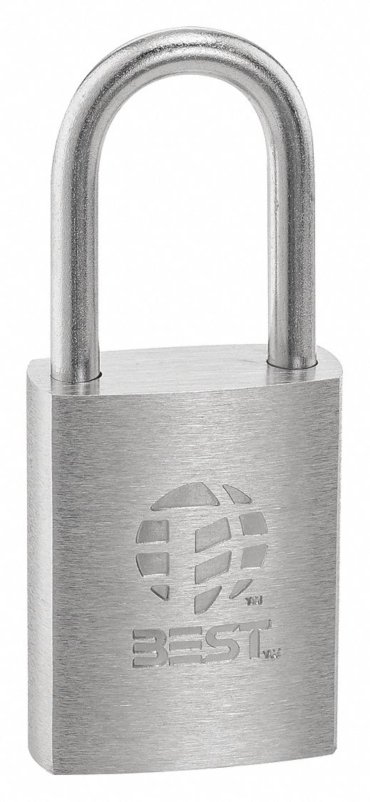 BEST Padlock: 1 1/2 In Vertical Shackle Clearance, 7/8 In Horizontal ...