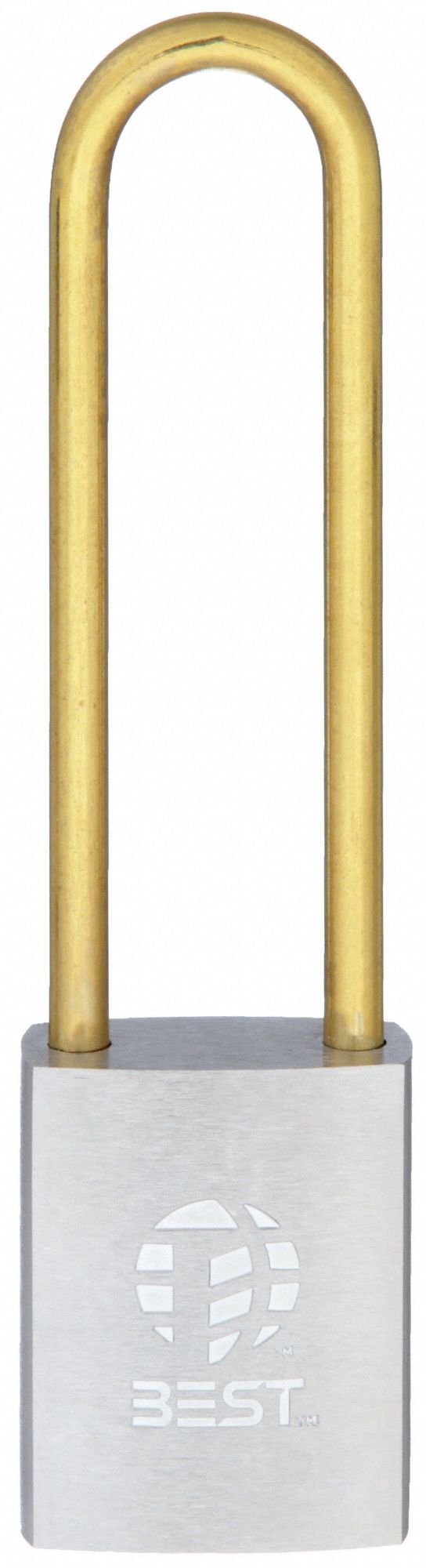 Padlock: 4 in Vertical Shackle Clearance, 7/8 in Horizontal Shackle Clearance, 1/4 in Shackle Dia