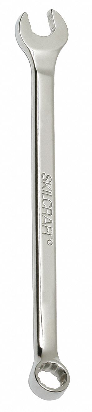 COMBINATION WRENCH, ALLOY STEEL, CHROME, 1/2 IN HEAD SIZE, 8 IN OVERALL L, OFFSET