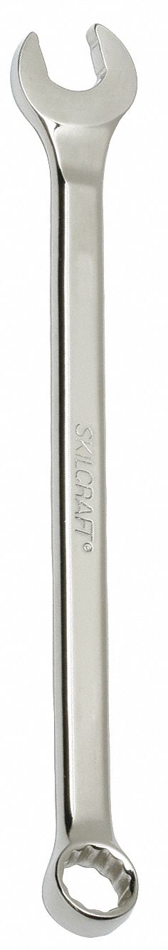 COMBINATION WRENCH, ALLOY STEEL, CHROME, 15 MM HEAD SIZE, 7 1/4 IN OVERALL L, OFFSET