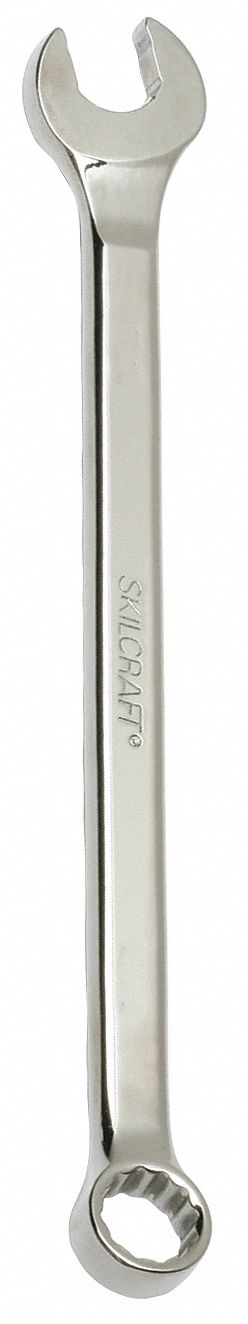 COMBINATION WRENCH, ALLOY STEEL, CHROME, 16 MM HEAD SIZE, 9 1/4 IN OVERALL L, OFFSET