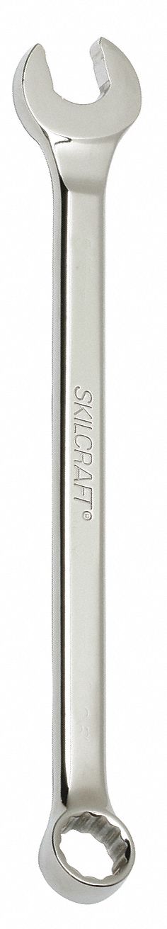 Combination Wrench: Alloy Steel, Chrome, 3/4 in Head Size, 11 in Overall Lg, Offset