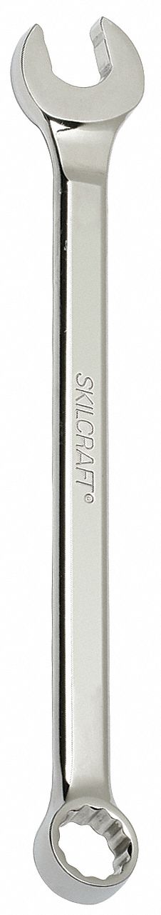 COMBINATION WRENCH, ALLOY STEEL, CHROME, 1 IN HEAD SIZE, 14 IN OVERALL L, OFFSET