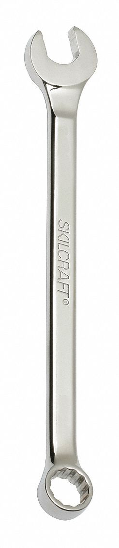 Combination Wrench: Alloy Steel, Chrome, 13/16 in Head Size, 11 3/4 in Overall Lg