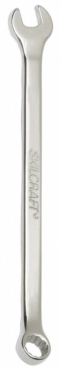 COMBINATION WRENCH, ALLOY STEEL, CHROME, 1/4 IN HEAD SIZE, 4 1/2 IN OVERALL L, OFFSET