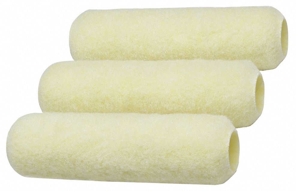 ABILITY ONE Paint Roller Cover 9 in Lg, 1/2 in Nap Size, Knit Fabric