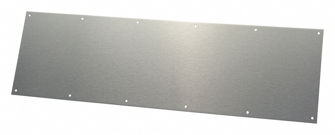 ROCKWOOD Door Protection Plate, Stainless Steel, Armor, 10 in Height Stainless Steel Door Protection Plates