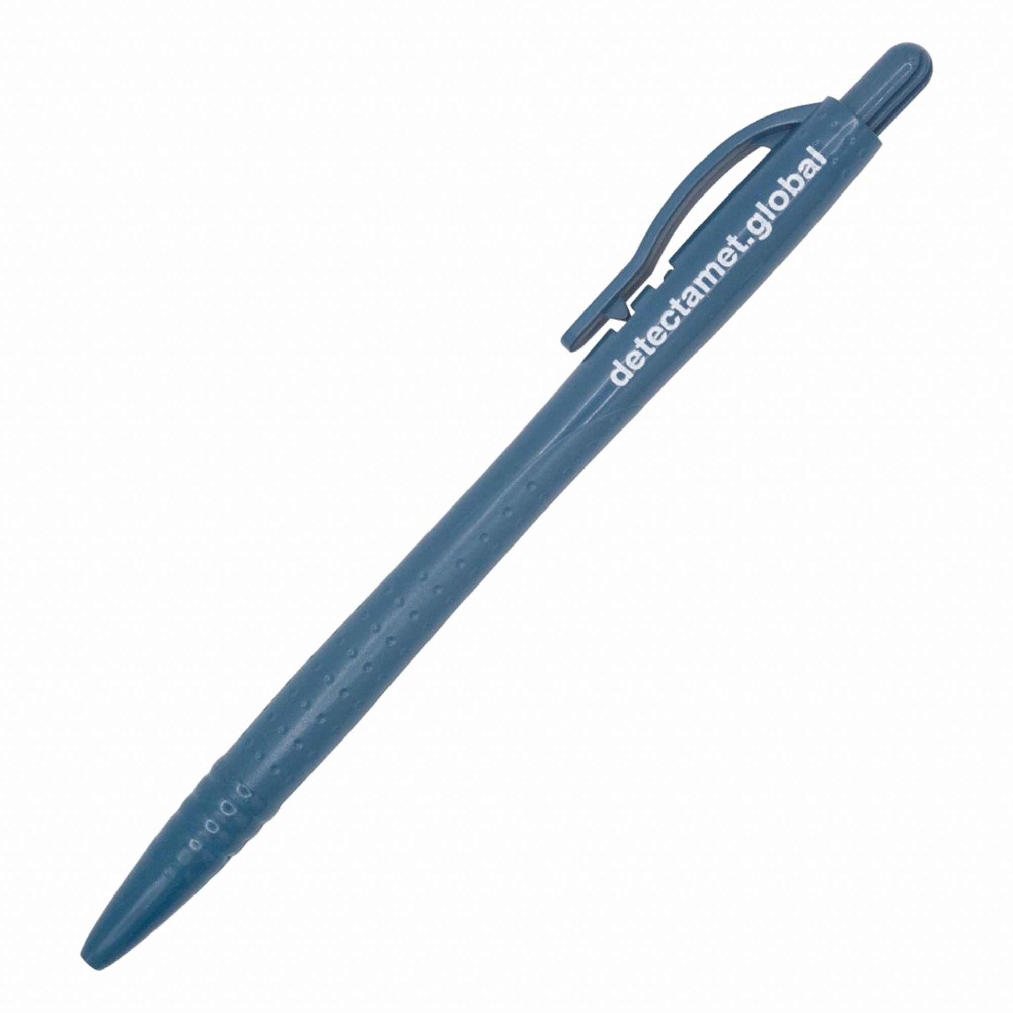 Pen: Economy, 1 mm, Pocket Clip, Blue, Blue, Ballpoint, Retractable, Polymer, 50 PK