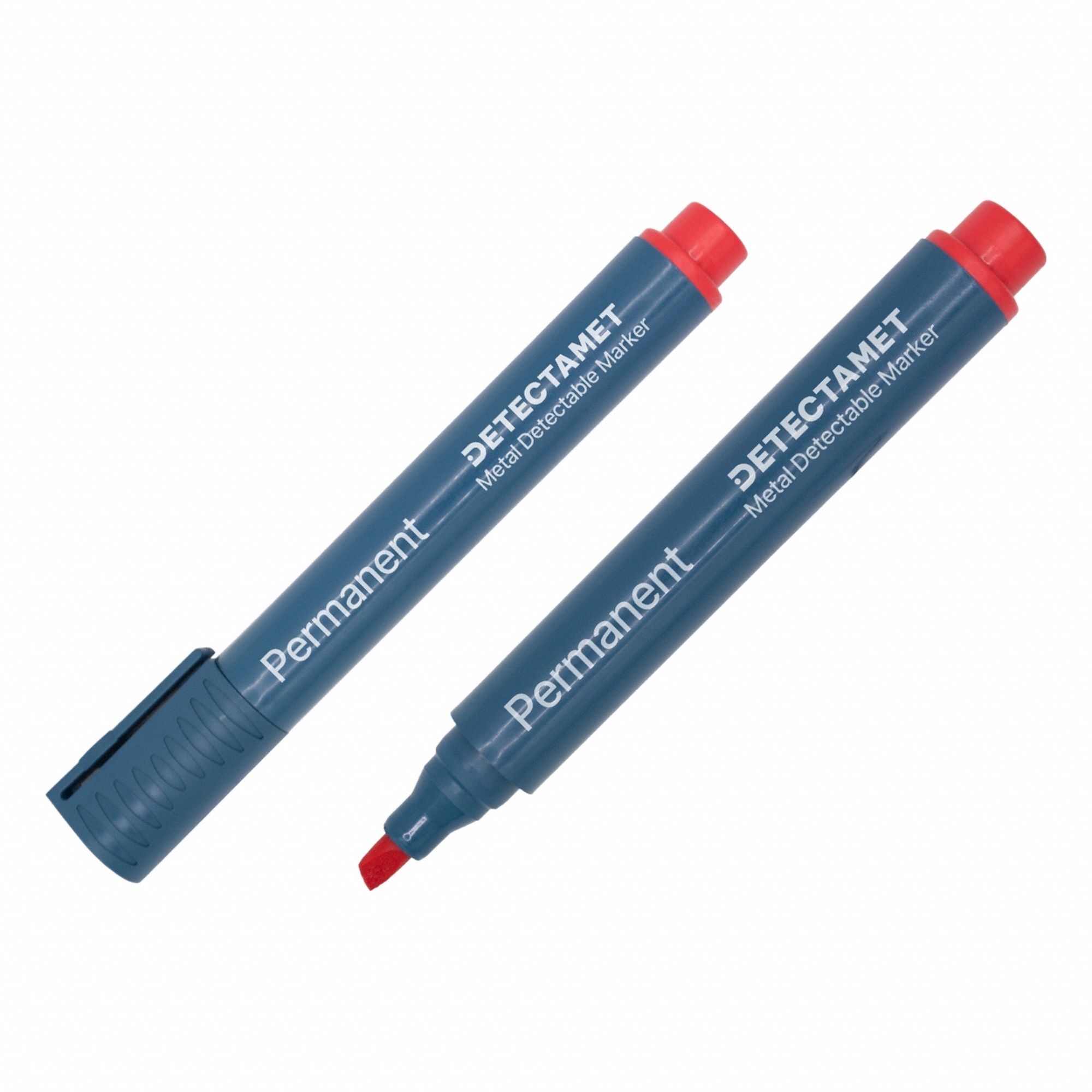 Permanent Marker Set: Red, Capped, Chisel, 2 mm Tip Size, Std, Non-Washable