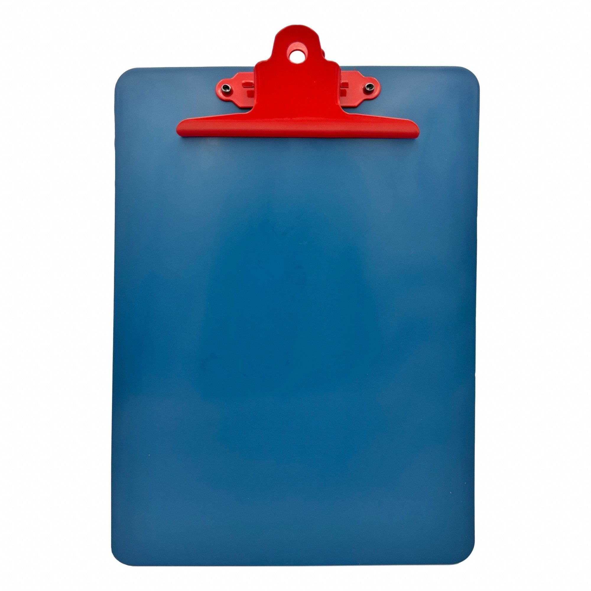 Clipboard: A4 Paper Size Name, Plastic, 1 in Clip Capacity, 9 in Overall Wd, Blue, 14 in Overall Ht