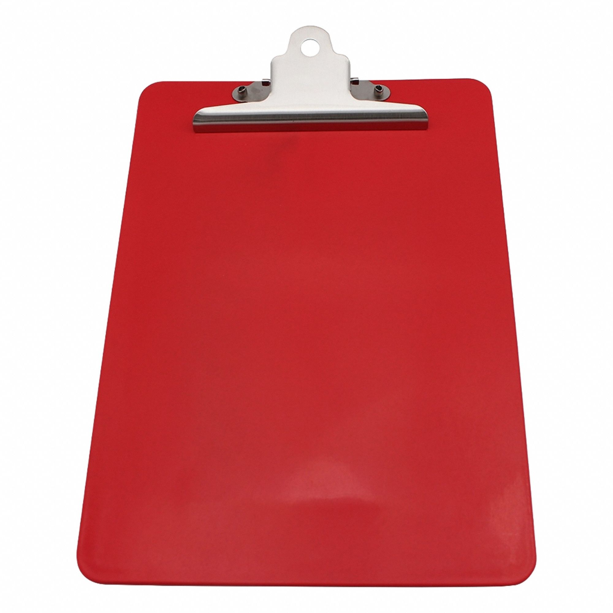 Clipboard: A4 Paper Size Name, Plastic, 1 in Clip Capacity, 9 in Overall Wd, Red, 14 in Overall Ht