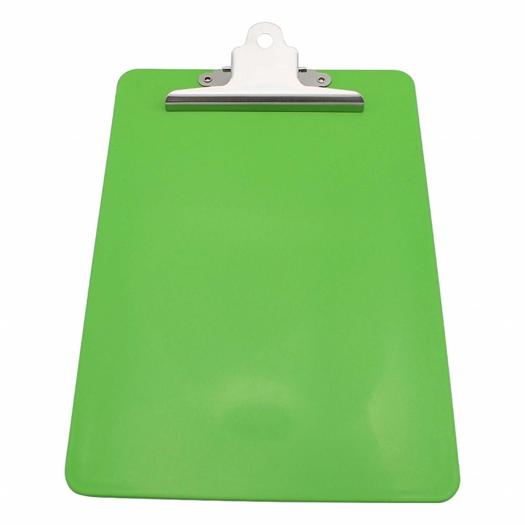 Clipboard: A4 Paper Size Name, Plastic, 1 in Clip Capacity, 9 in Overall Wd, Green, 14 in Overall Ht