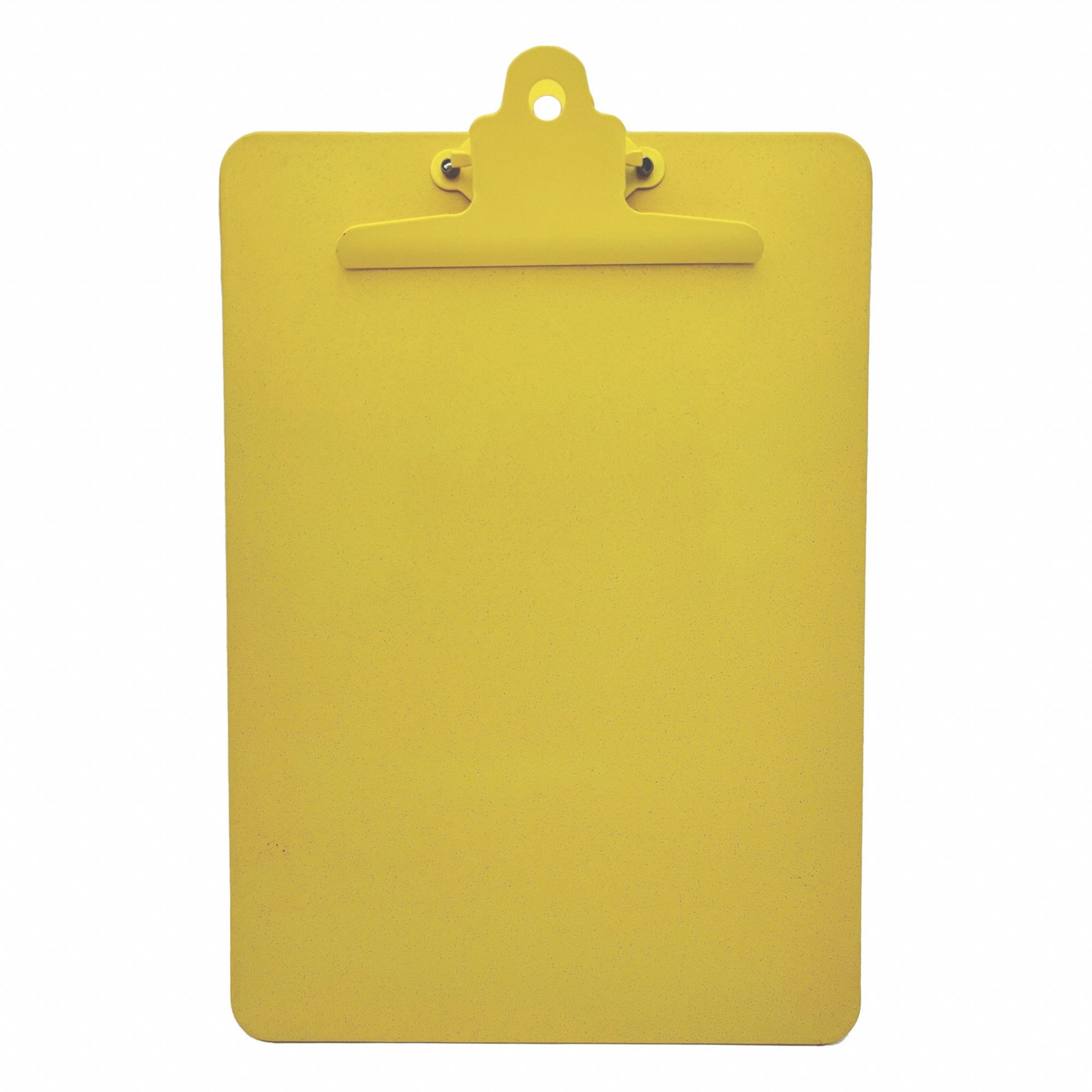 Clipboard: A4 Paper Size Name, Plastic, 1 in Clip Capacity, 9 in Overall Wd, Yellow, Plastic