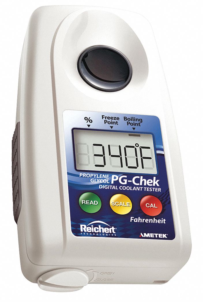 Refractometer: +/-0.2% PG/+/-1.0°F PG Boiling Point/+/-1.0°F PG Freeze Point Accuracy