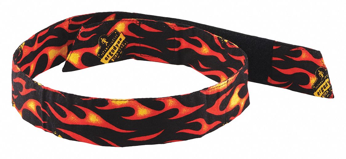 Evaporative Cooling Bandana: Flames, Universal, Head Band, Cooling, Acrylic