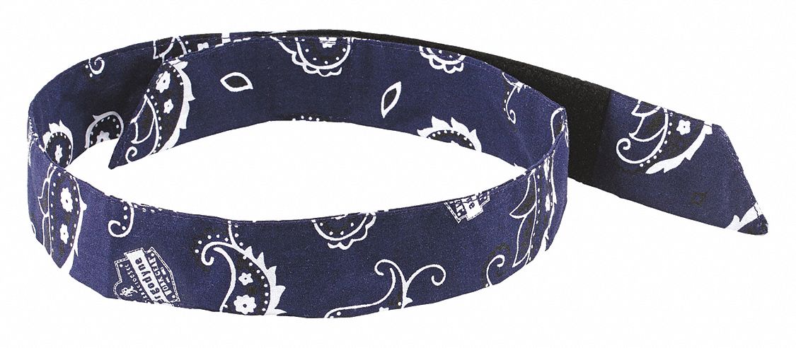 CHILL-ITS EVAPORATIVE COOLING BANDANA, NAVY, UNIVERSAL, HEAD BAND, ACRYLIC