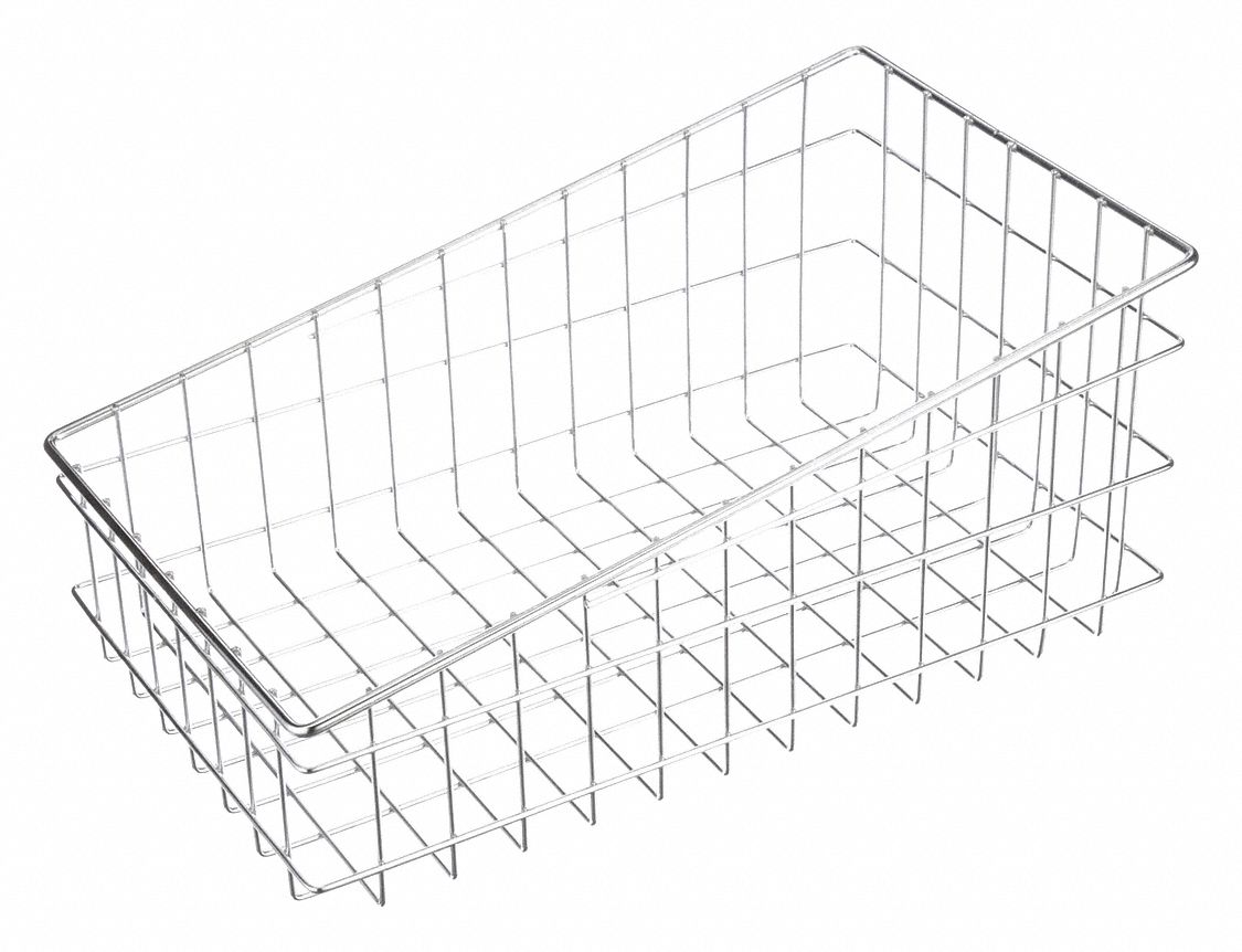 MARLIN STEEL WIRE PRODUCTS, Stainless Steel, Raw, Storage Basket