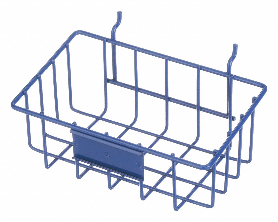 Storage Basket: Display Basket, Steel, Powder Coated, Blue